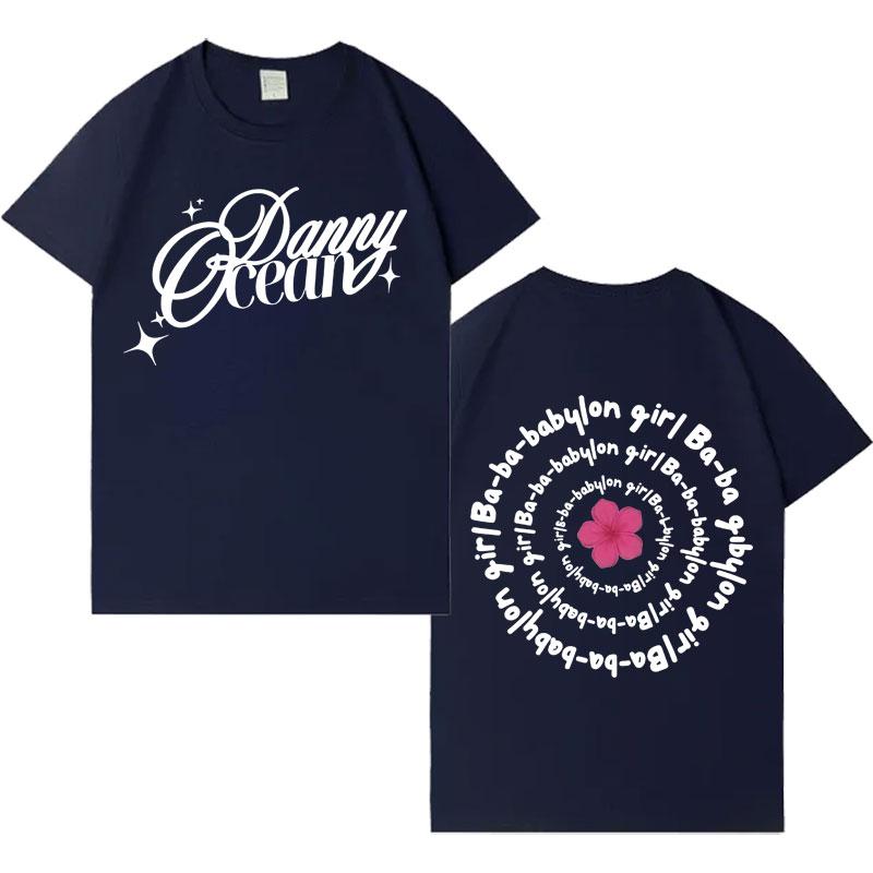 Rapper Danny Ocean Hip Hop New Album Tshrits Harajuku Oversized Short Sleeve TShirt Mens Crewneck Loose Cotton Tshirt Fans Gift