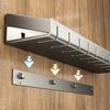 Kitchen Wall Mounted Spice Condiment Rack Organizer With Hanging Hook Wall Storage Shelf For Household Kitchen Space Saving