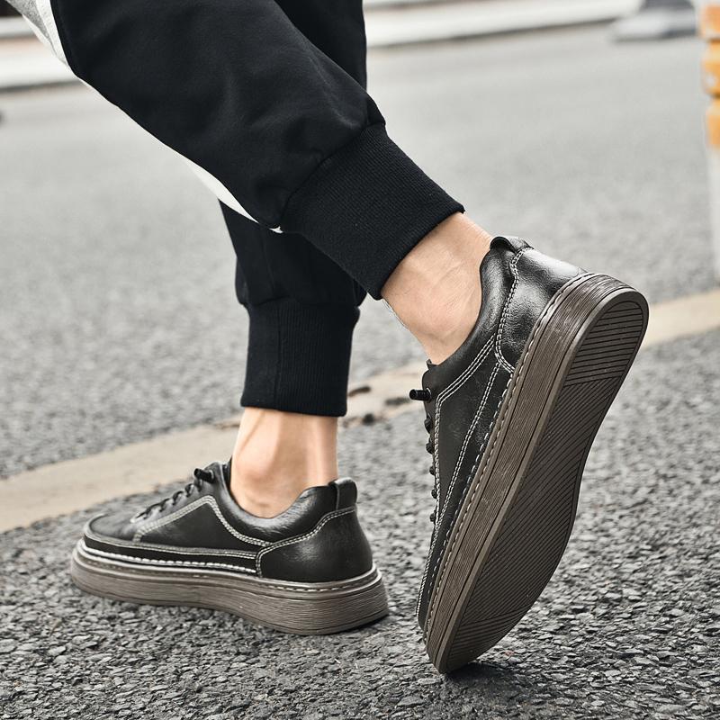 2025 Plus Large Size 46 47 Board Shoes Men Loafers Leather Man Casual Sneakers Mens Slip On Flats Male Skateboard Skate Shoes