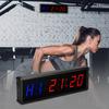 Portable Gym Timer LED Workout Clock Remote Control Count Down/Up Clock Multifunctional Wall Clock for Gym and Outdoor Sport
