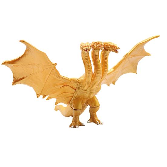 

Золотая фигурка трехголового дракона, крутая пластиковая реалистичная фигурка летающего дракона, модель, украшение, игрушка, украшение для рабочего стола, подарок для мальчиков, детей, взрослых