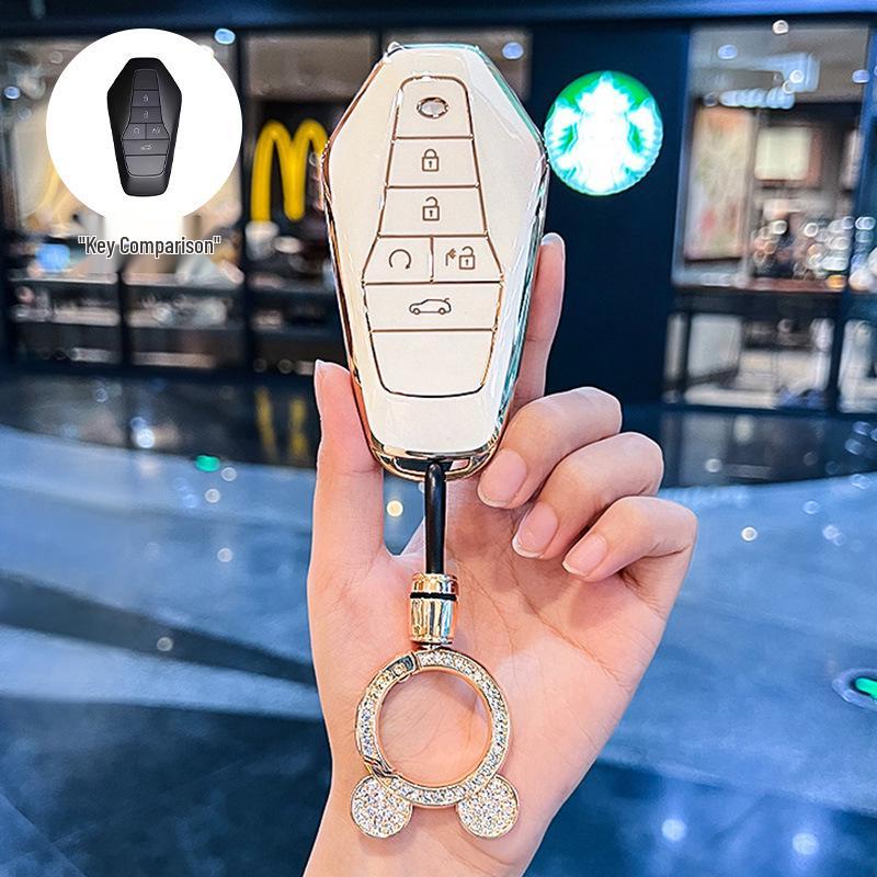 Luxury Key Case for GAC AION V Z03 - Fashionable Buckle Shell Car Accessory