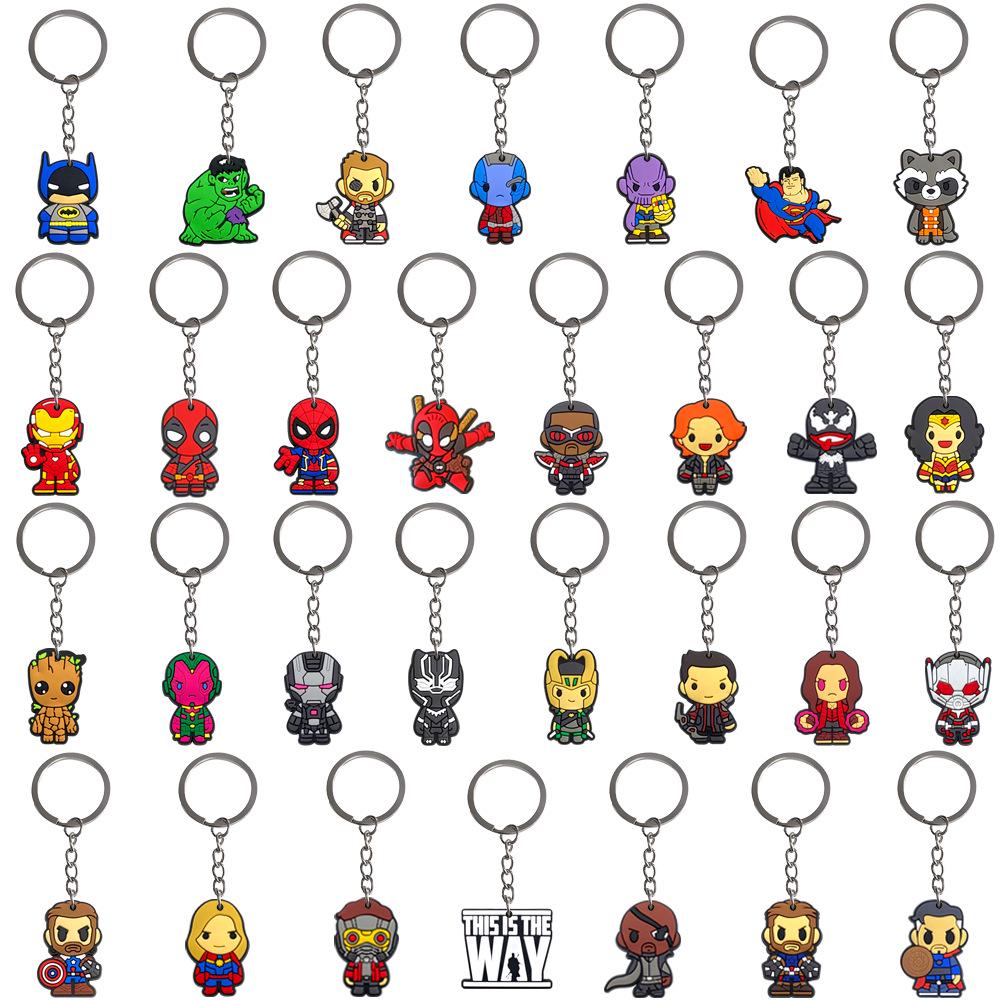 Marvel Cartoon PVC Keychain & Bag Charm - Soft Rubber Pendant
