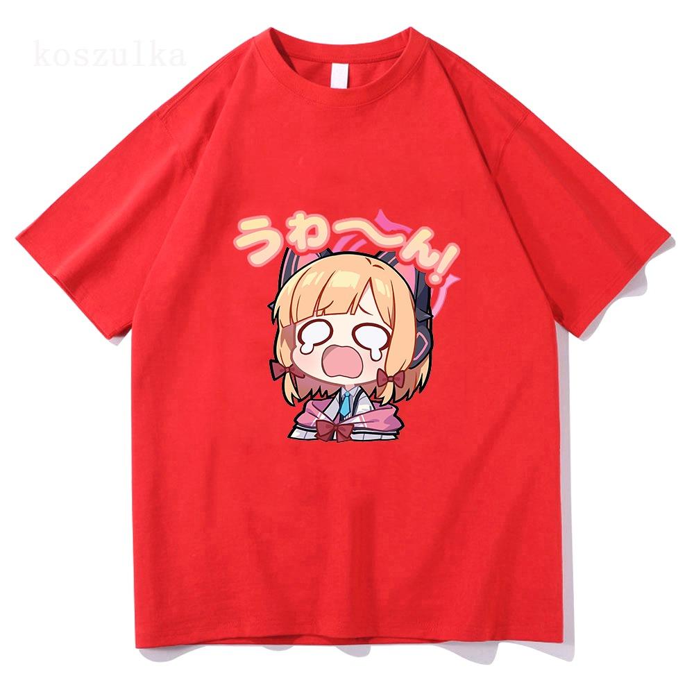 Blue Archive Shiroko T Shirt for Women Anime Print Shirt Cartoon Top Harajuku Unisex Clothing Female Tees Kawaii cute