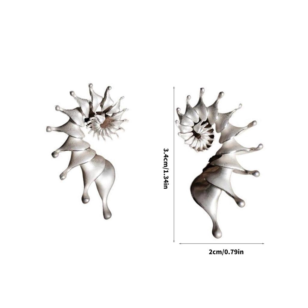 3D Muschel Ohrstecker Matte Texturierte Oberfläche Leichtgewichtiger Tragekomfort Schmuck für Frauen Alltagskleidung und Besondere Anlässe