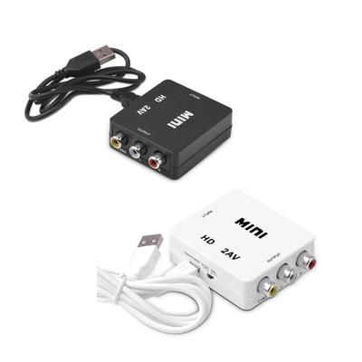 Multifunctional Vedio Composite Converter HDMI-compatible To AV 3RCA Adapter Box for Home Office Computer