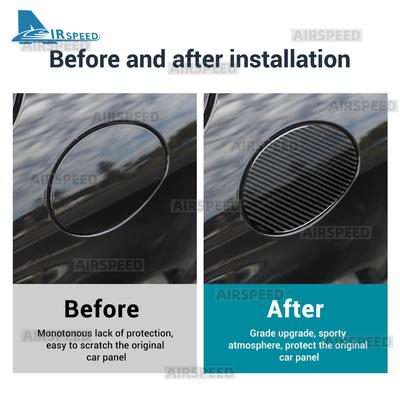 Real Soft Carbon Fiber Trim Sticker For Mercedes Benz SLK R171 2004 2005 2006 2007 2008 2009 2010 Car Fuel Tank Cap Accessories