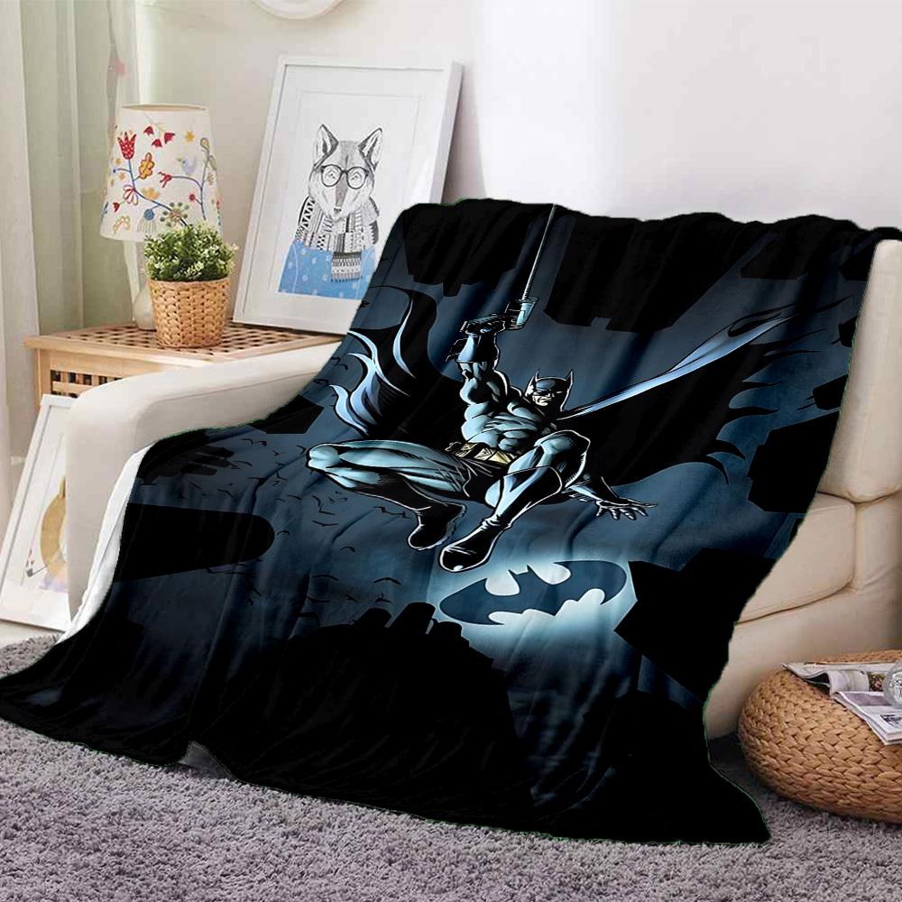 1pc Batman, Superhero Blanket Lightweight Flannel Throw For Sofa, Bed, Travel, Camping, Livingroom, Office, Couch, Chair, And Bed