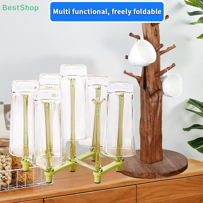 Invertierter Abtropf-Tassenhalter, Verstellbarer Transparenter Rutschfester Tassenhalter, Tassen-Aufbewahrungsgestell