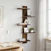 Wall Shelf Smoked Oak 48.5 x 15 x 101 cm Engineered Wood