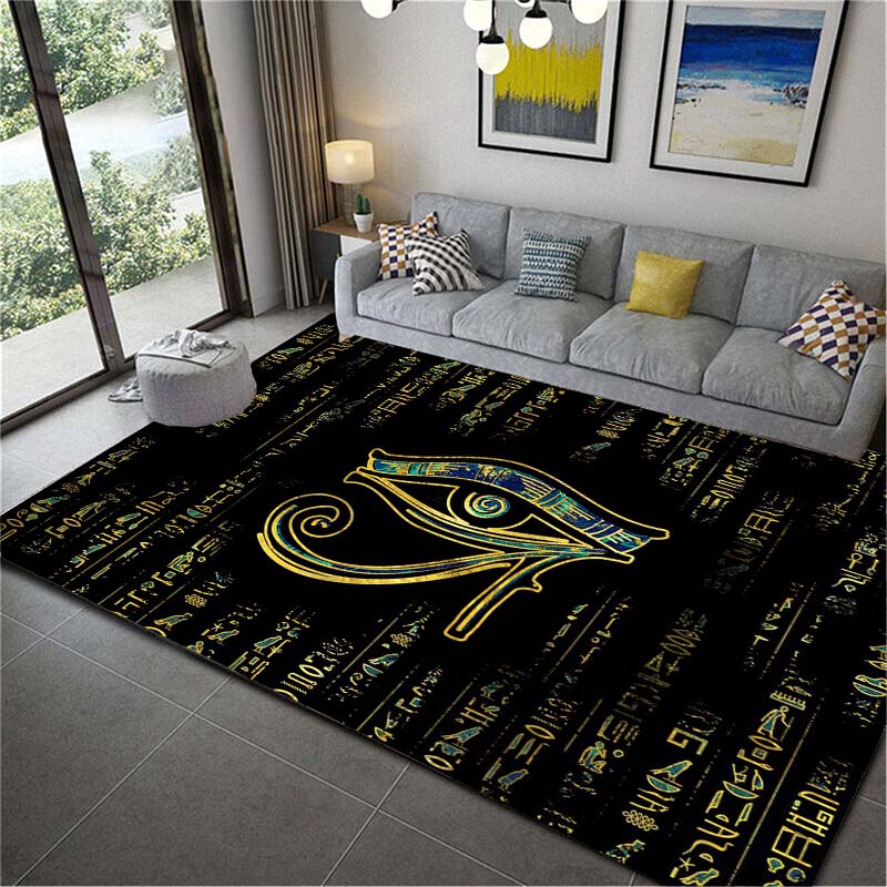 Ancient Egypt Egyptian God Egyptian Cat Anubis Carpets Living Room Bedroom Rug Washable Floor Mats Household Area Mat Devor
