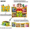 Areax New Crayon Shin Chan Toy Box Building Blocks Education Architecture Series Model Ornaments Sound Toys Jewelry Gifts