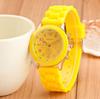 Geneva Three-Eye Silicone Watch: Fashionable Style for Ladies