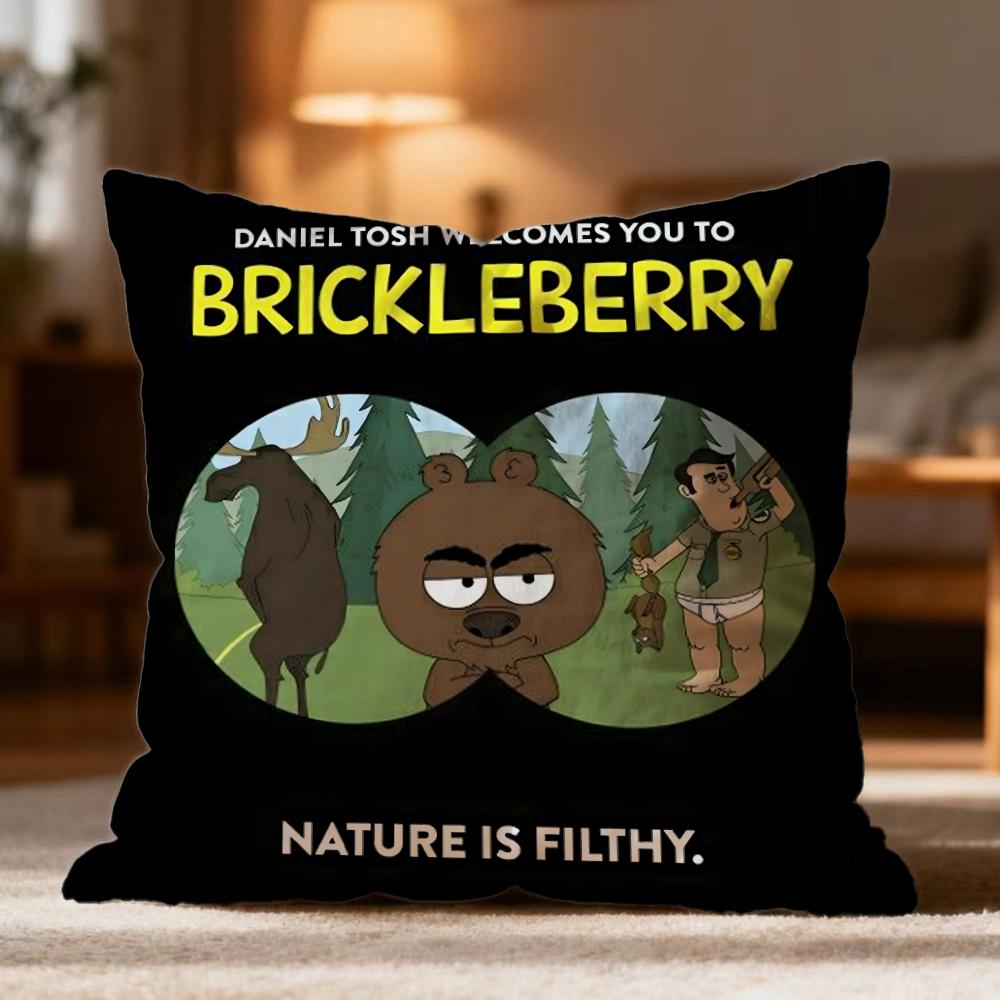 

Hot B-BBrickleberry Cushion Cover Soft Washable Pillow Case Multi-Scene for Couch Bed Travel Office Use 30cmx30cm