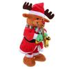 Animated Stuffed Doll Adorable Plush Christmas Elk Musical Toy Sound Electric Music Doll Gift for Kids Children Home Decor Without Battery