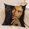 BobS Marley  TThe Wailers Cushion Cover Soft Plush Fabric DoubleSided Printed Sofa Cushion Cover for All Seasons Home Decor