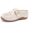 Ladies Clogs Platform Sandals Loafers Casual Elegant Hollow Leather Slippers Women Thick Sole Shake Shoe