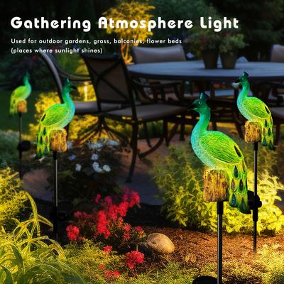 Solární lampa Páv Zvíře Solární zahradní světla Solární LED světlo Venkovní zahradní dekorační lampa Vodotěsné solární světlo
