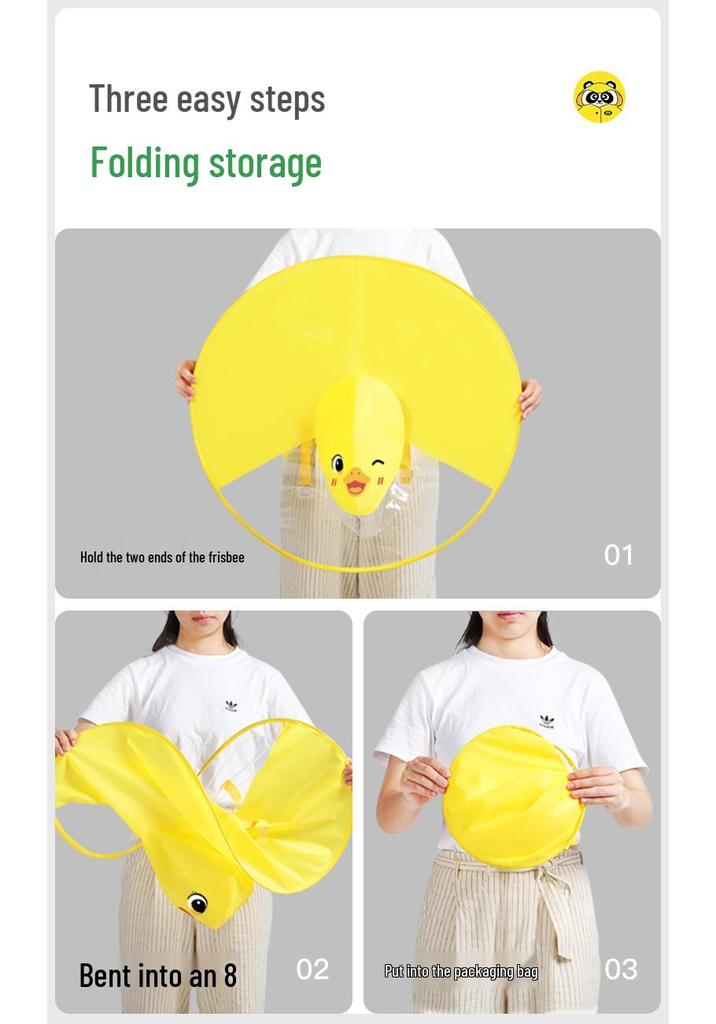 Mu Meng Little Yellow Duck Kids Raincoat and Waterproof Rain Boots with Umbrella Hat Set - INS Style for Babies and Toddlers.