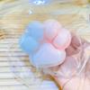 Rainbow Blue Big 5in Squishy Cat Paw Squeeze Toys,Cute Kawaii Squishies,Fur Ball,Jelly Kitty Paw Squishy Funny for All Ages