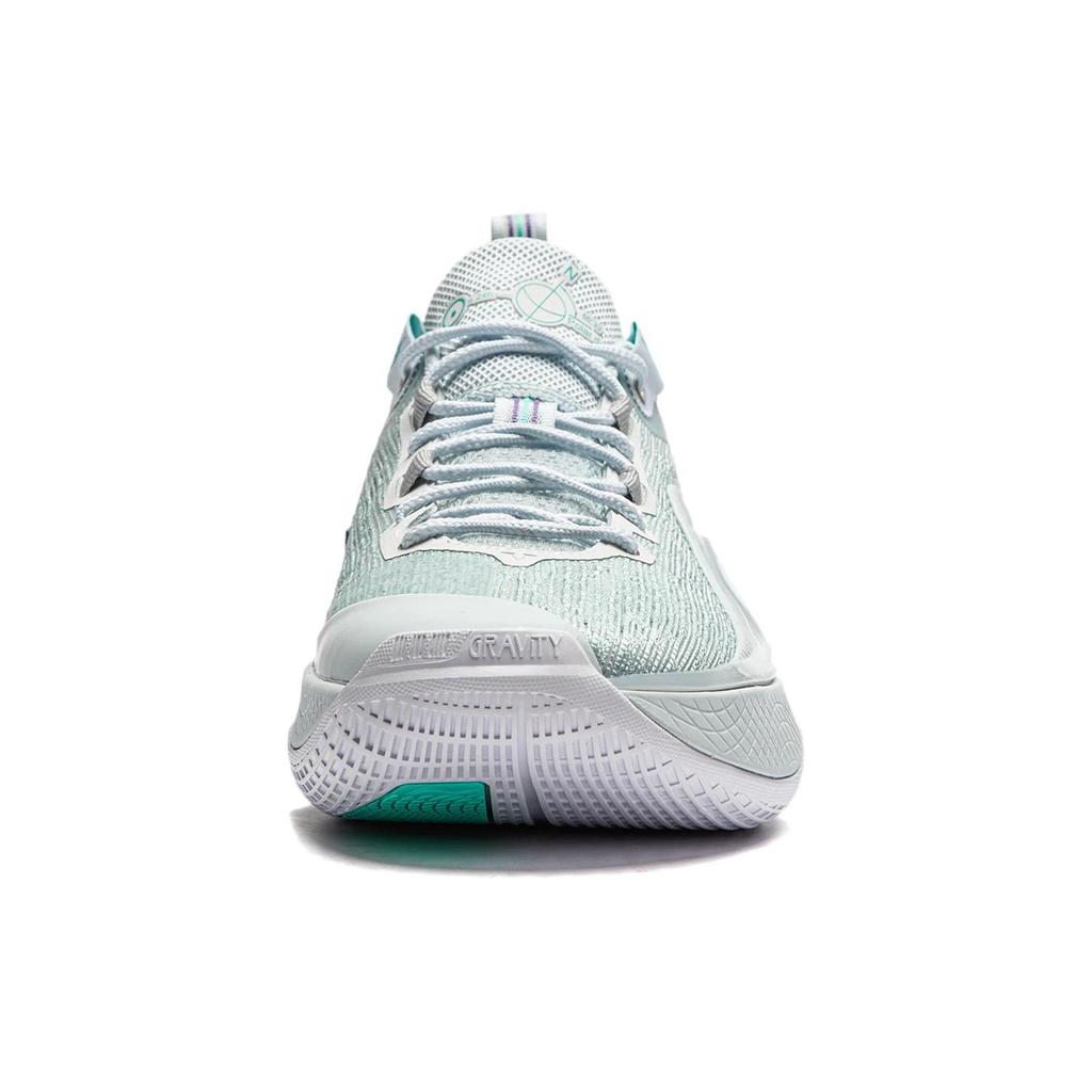 New LiNing Shadow 5 V2 Cushioning Anti Slip Wear Resistant Breathability Low Top Basketball Shoes Men's Light Blue White ABPU009-3