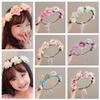1PC Flower Headband Led Lights Hair Hoop Double-Sided Silk Floral Crown for Women Hair Headband Glowing Garland Light Up