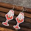 Cross-border Retro Cartoon Santa Claus Cup Earrings