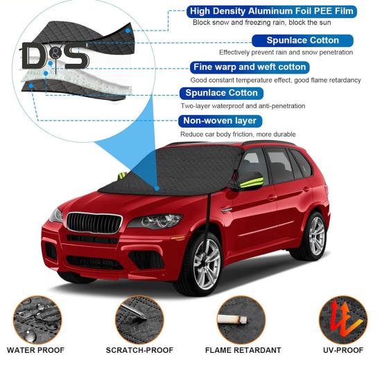 Κάλυμμα χιονιού παρμπρίζ αυτοκινήτου με μαγνήτες Προστασία από παγετό και αντιπαγωτική προστασία από τον ήλιο Ανακλαστικό Universal Auto SUV Χειμερινό μπροστινό παρμπρίζ Προστατευτικό κάλυμμα πάγου