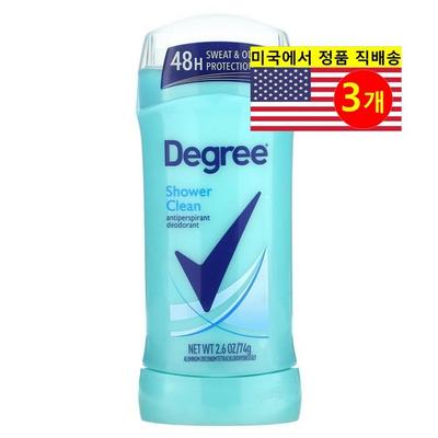 Degree Deodorant Antiperspirant Shower Clean, 3er-Pack, 74g