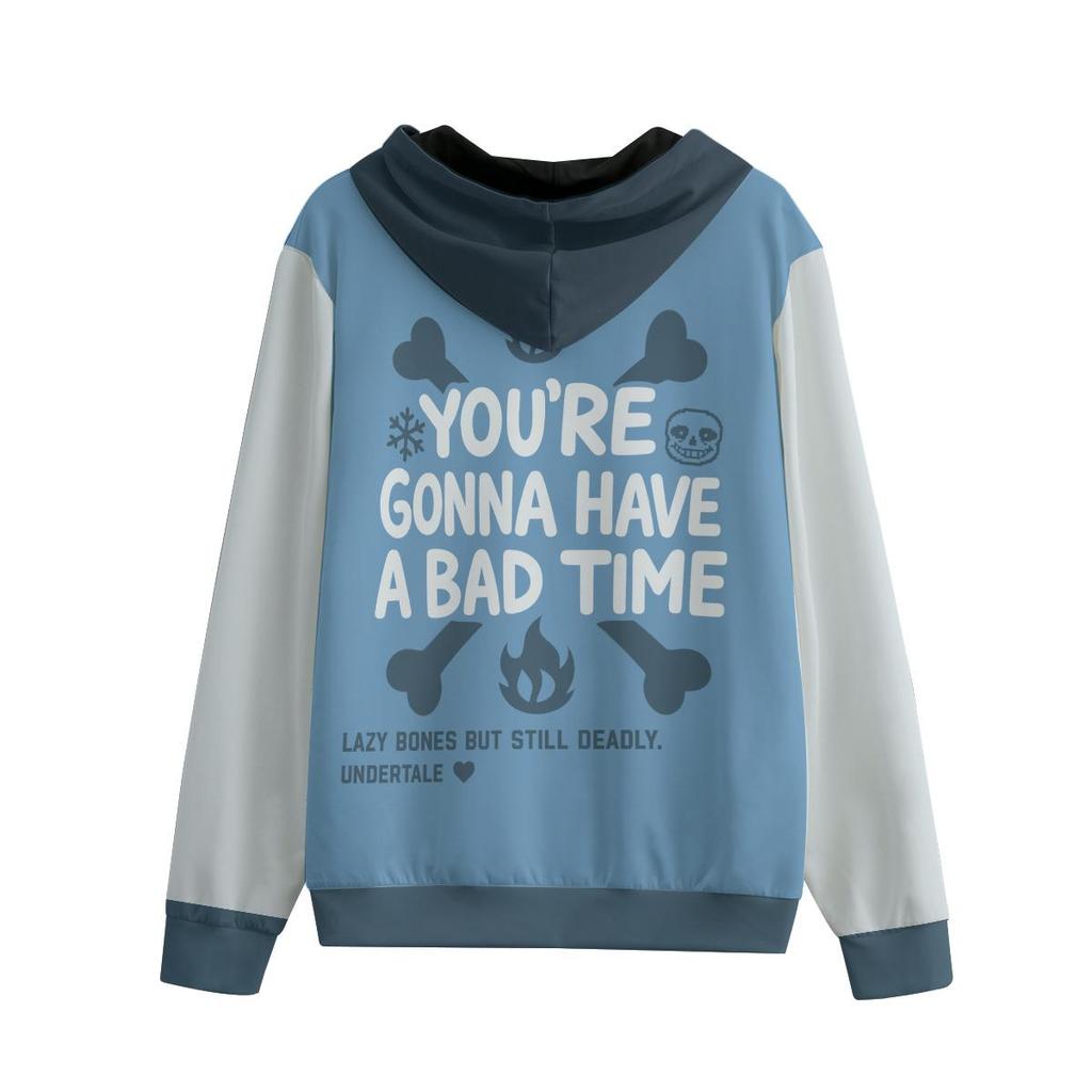 Undertale Sans Kawaii Mikina na zip Stejný styl GAME COS Inspirovaná Pastelové Anime Streetwear na podzim/zimu Ležérní topy s dlouhým rukávem