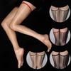 1D Ultra Thin Stockings Sexy Lingerie Back Line Over Knee Elastic Stockings Women Oil Shiny Shaping Underwear Contrast Color