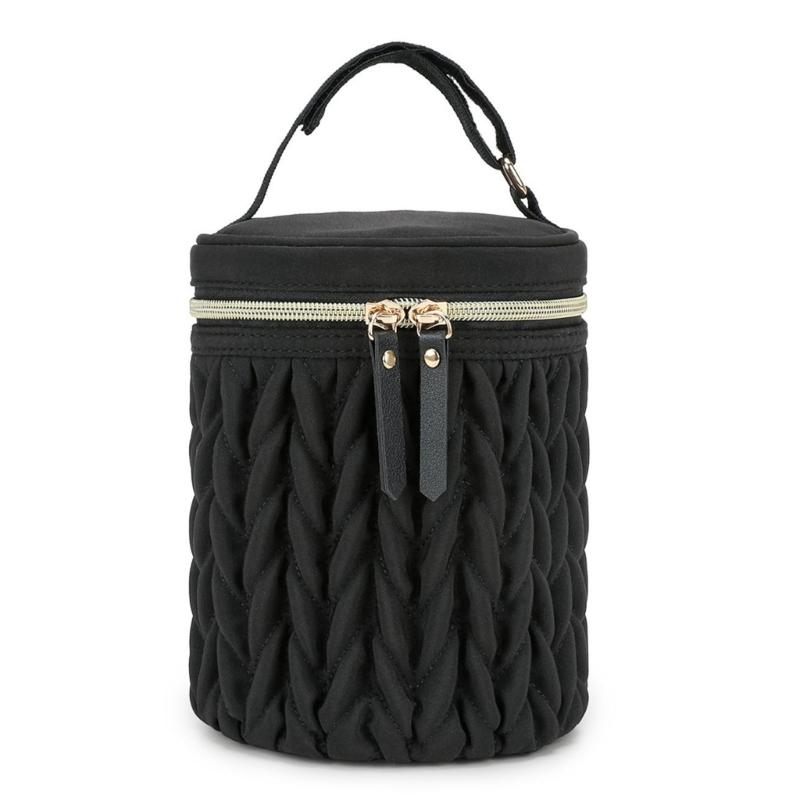 

Large Capacity Waterproof Insulated Handbag For Breast Milk And Lunch With Thermal Lining And Removable Strap чорний