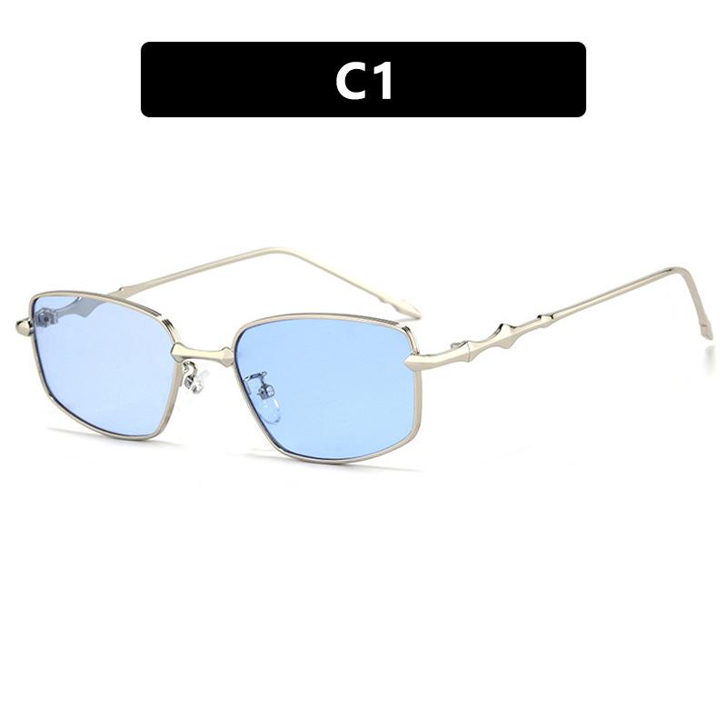 New Irregular Square Sunglasses for Men Women Fashion Small Metal Frame Sun Glasses Vintage Eyeglasses