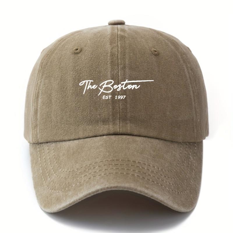 Unisex Casual Baseball Cap with  The Boston  Vintage Washed Outdoor Hat