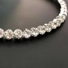 Luxury Round Cubic Zirconia Tennis Choker Necklace, Sparkling CZ Diamond Choker, Elegant Bridal Wedding Party Jewelry for Women
