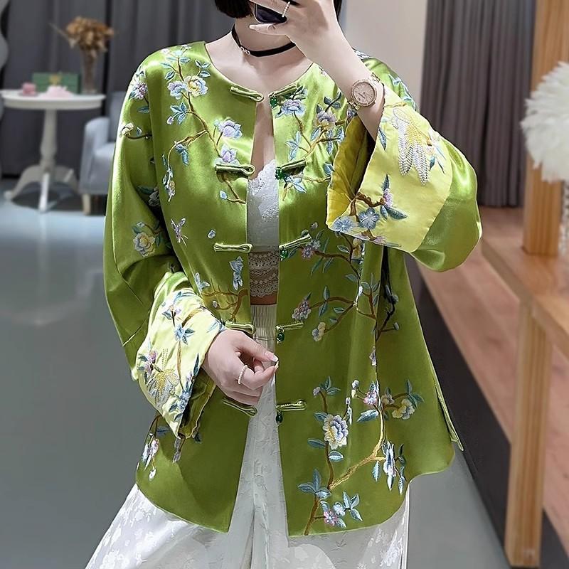 

Cheongsam китайский стиль ретро вышитый костюм Тан свободный темперамент Ципао