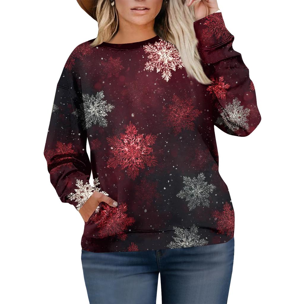 Christmas Sweatshirts For Women Sweater Cute Shirt Fall Pullover Top