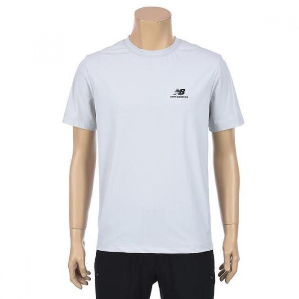 

New Balance Men S TricoT Cooling ShorT Sleeve T ShirT lighT Gray Nbnedb713 90(S)