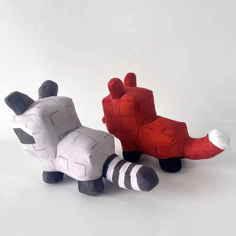 Game Grow A Garden Small Game Pillow Keychain Raccoon Red Fox For Birthday Gifts Plush Pixel Animal Model Ornament Game Souvenir