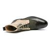 Men Green Brogues Motorcycle Casual Ankle Boots Wingtip Dress Formal High Top Leather Boots Over Sized