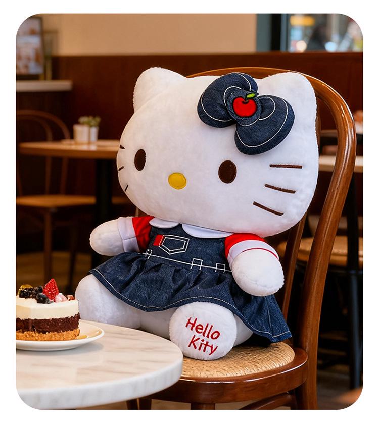 Cross-border Denim Dress KT Cat Plush Toy Ornament