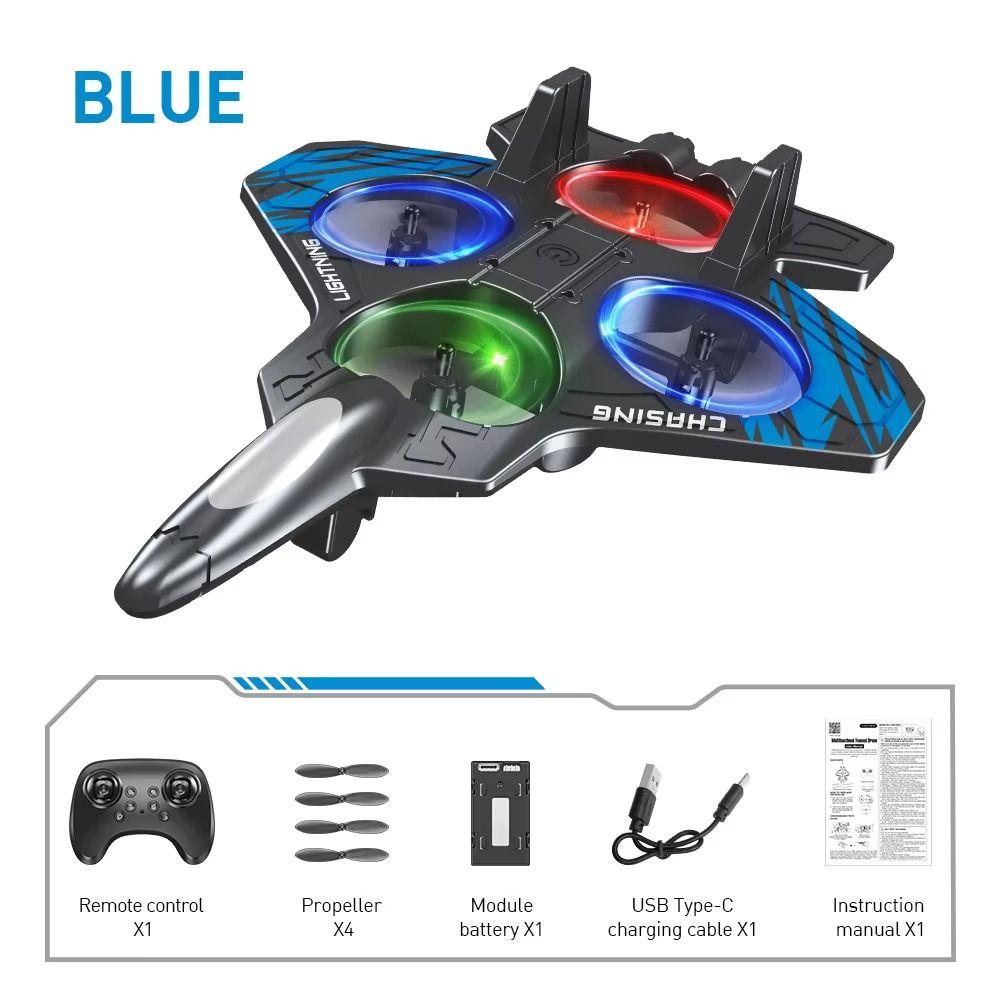 Rechargeable Four Motor Helicopter Toy Gravity Sensing RC Hobby Jet Plane  Kids Toddlers Children
