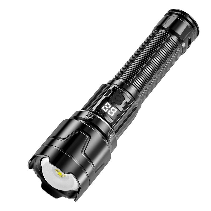 Ultra Bright Rechargeable LED Flashlight, Zoom, Compact and Portable, Suitable for Camping, Hiking, and Emergency Situations