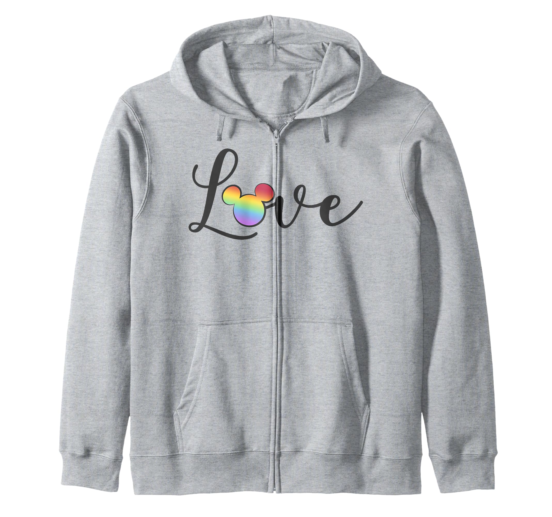 Disney Mickey Friends Rainbow Love C1 Zip Hoodie &