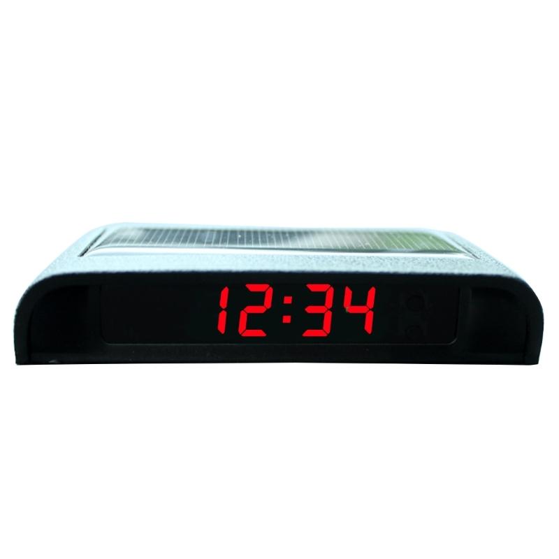 Solar Energy Charged Car Dashboard Clock with Luminous Hands Convenient Solar Powered Vehicle Clock for Night Time Use