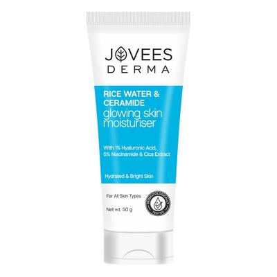 Derma Ceramides Moisturizer 50g | Intense Hydration Face Cream With Hyaluronic & Rice Water | Barrier Repair For Dry Sensitive Skin