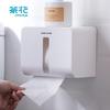 Suction Cup Wall-Mounted Bathroom Tissue Holder with Storage Shelf
