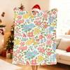 Modern Flower Pattern Blanket Soft Throw Blanket for Home Bedroom Bed Sofa Picnic Travel Office Rest Cover Blanket Gift
