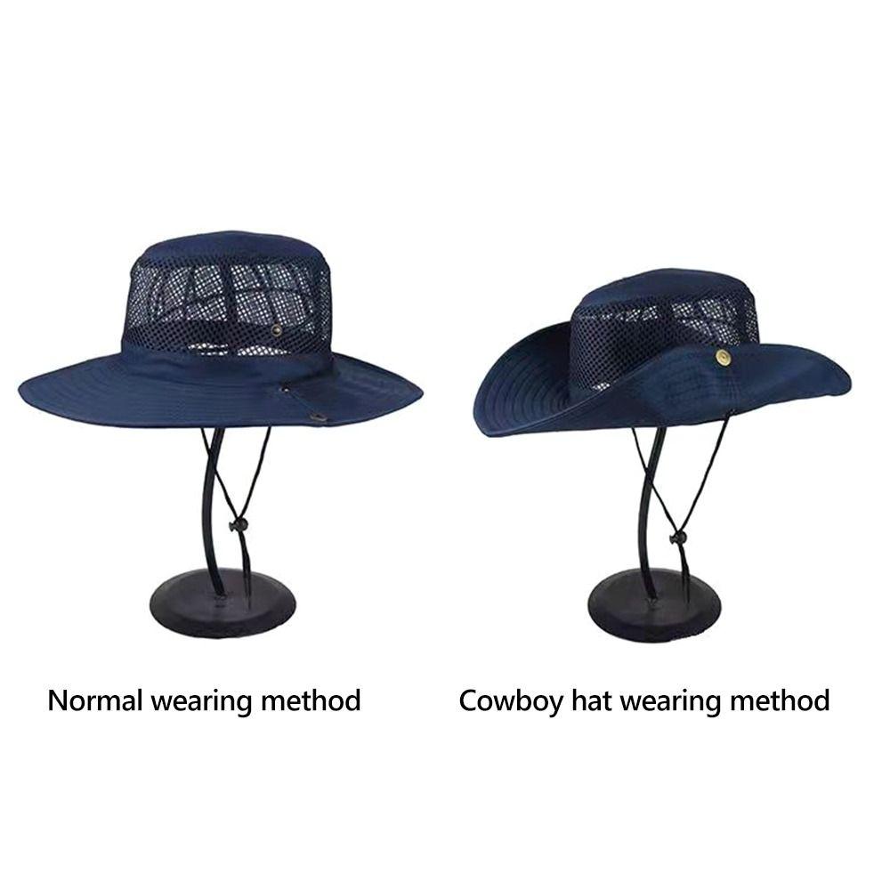 Fashion Mesh Breathable Bucket Hat Wide Brim Quick-Drying Sun Hat Waterproof Fordable Basin Cap Outdoor