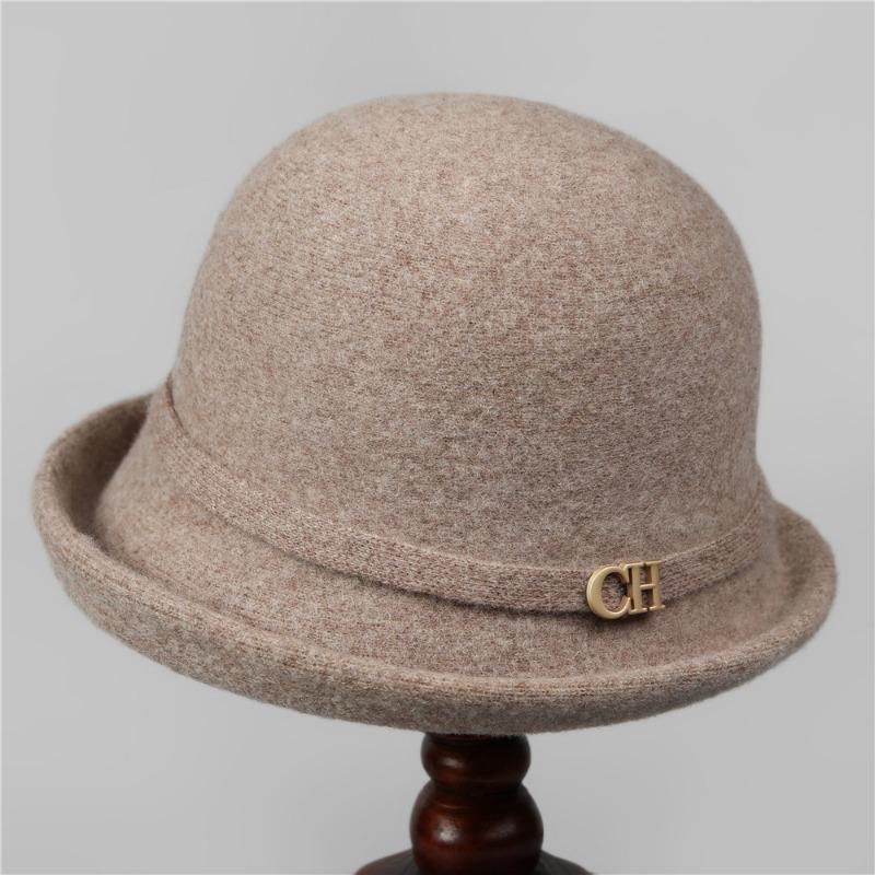 Hat Autumn and Winter Bucket Hat New Top Hat Women's Warm and Cold Wool Basin Hat
